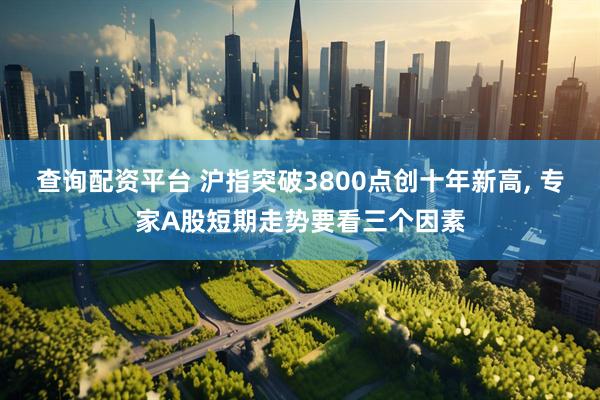 查询配资平台 沪指突破3800点创十年新高, 专家A股短期走势要看三个因素