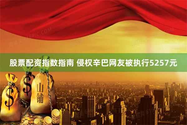 股票配资指数指南 侵权辛巴网友被执行5257元